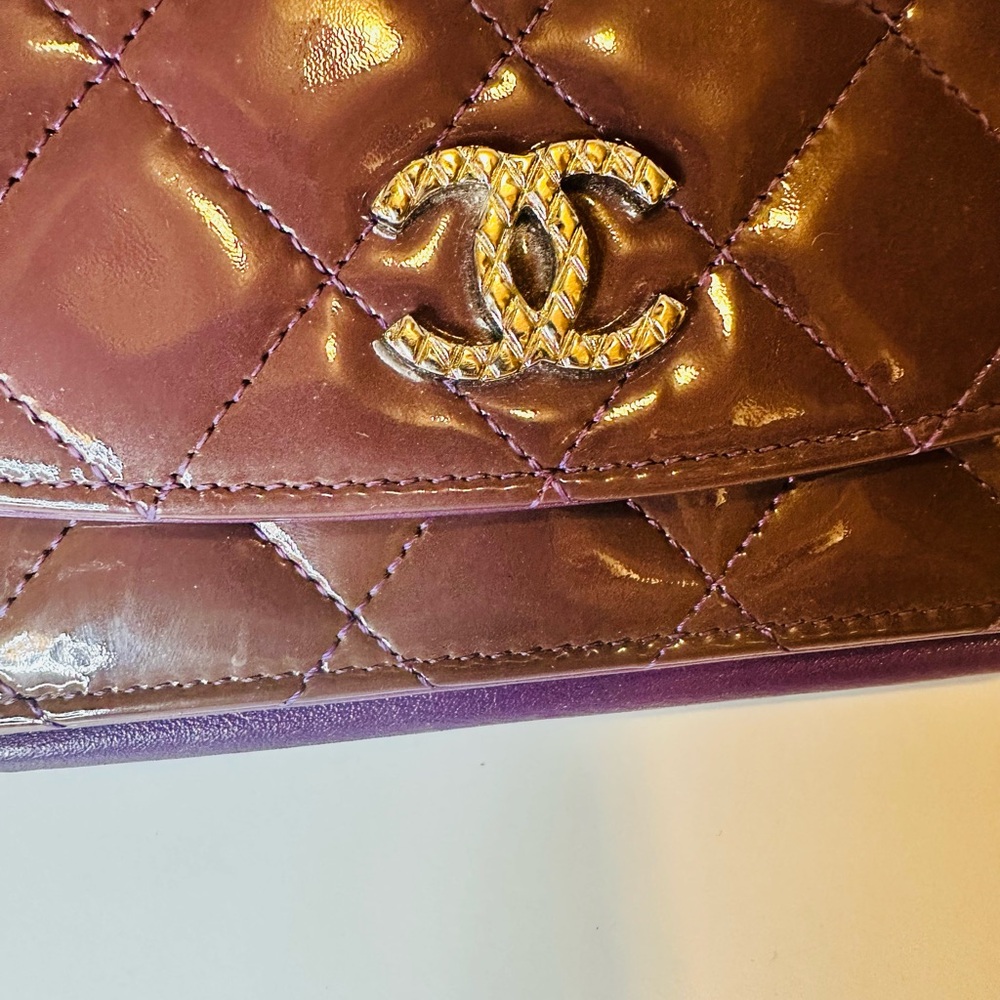 Chanel Quilted Burgundy Wallet On Chain - Picture 11 of 16